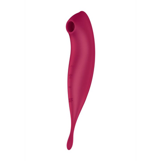 Röd Tippvibrator med Air-Pulse, App & Vibration