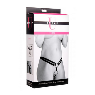 Dubbel Penetration Strap-On Sele, Justerbar Nylon