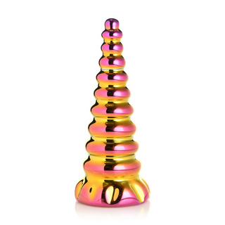 Regnbågsfärgad Glas Dildo - Texturerad
