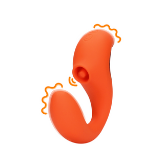 G-punktsvibrator med Klitorispulsvåg - Orange