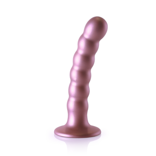 Pärlad G-punkts Dildo Sugpropp 13 cm Roséguld
