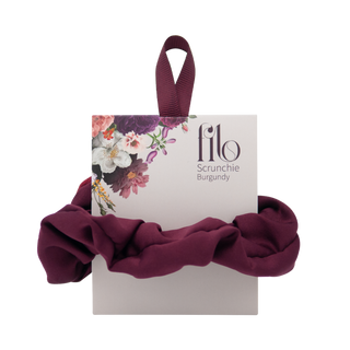 Scrunchie med Ficka - Burgundy Håraccessoar