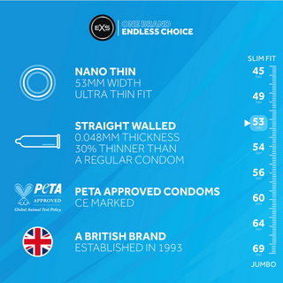 EXS Nano Thin - Condoms - 100 Pieces