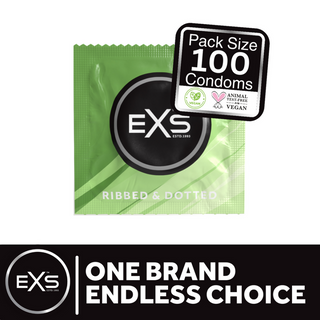 EXS Kondomer Räfflade Knottriga Flared - 100 st
Kondomer Räfflade Knottriga Flared Latex - 100 st
