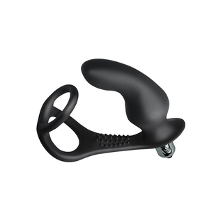 Svart Vibrerande Dubbelstimulator, 10 Hastigheter