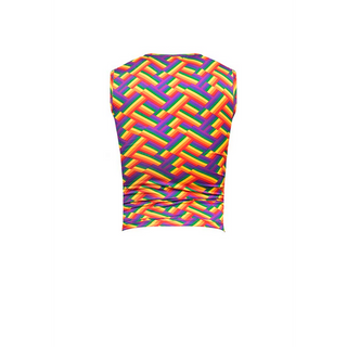 Träningslinne Regnbågsfärgad - S, Ärmlös Fitness Tank Top