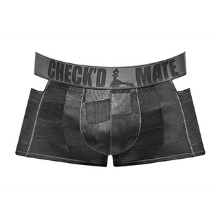 Utskurna Shorts - Svart - Sheer Check'd Mate