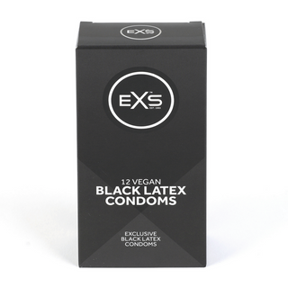 Svarta Latexkondomer 54mm, 12-pack