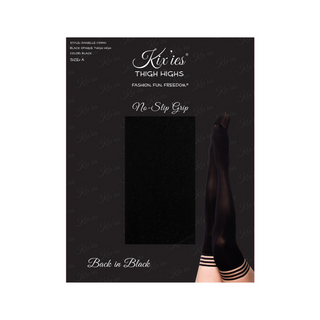 Lårhöga Stay-ups, Ogenomskinliga, Svarta Tights