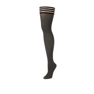 Lårhöga Tights Grå - Höga Strumpor Halkfria