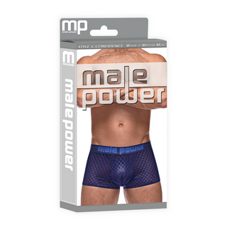 Mini Shorts - Marinblå, Hög Skärning, Låg Midja