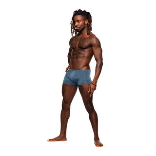 Mini Shorts Blå - Låg Midja, Hög Benöppning