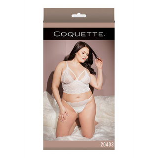 Lång Bralette Grenlösa Trosor Plus Size Spets