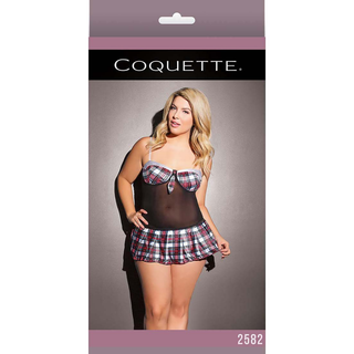 Plus Size Nattlinne Skolflicka Stil Flätade Kupor