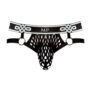 Jockstrap S/M Svart, Metallringar & Elastiskt Benband