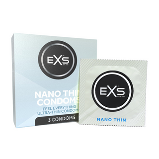 EXS Kondomer Nano Tunna Latex 53mm, 3 st