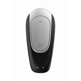 Dubbel Parvibrator U-formad Appstyrd Fjärrkontroll Svart