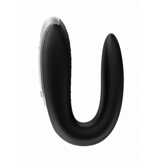 Dubbel Parvibrator U-formad Appstyrd Fjärrkontroll Svart