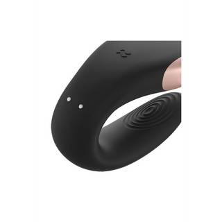 Svart Parvibrator Appstyrd Fjärrkontroll 2 Motorer