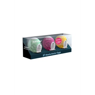 Masturbator Äggset 3-pack - Varierande Texturer, Hudliknande