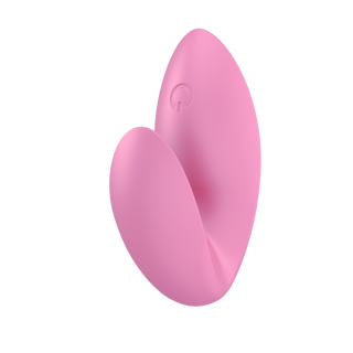 Rosa Fingervibrator, Uppladdningsbar, Vattentät, 12 Program