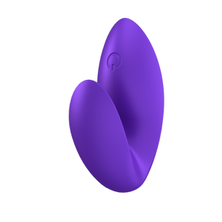 Lila Fingervibrator, 12 Program, Uppladdningsbar, Vattentät