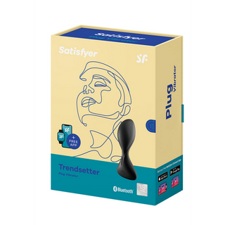 Svart Appstyrd Vibrerande Buttplugg - 12 Program