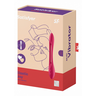 Böjbar Vibrator Röd, 10 Program, Vattentät