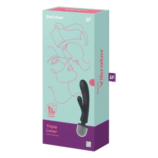 Hybrid Stavvibrator Kanin 3 Motorer 12 Program Grå