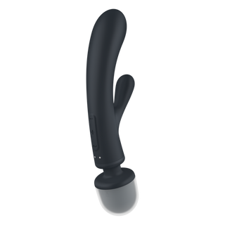 Hybrid Stavvibrator Kanin 3 Motorer 12 Program Grå