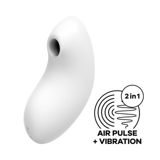 Dubbel Air Pulse Vibrator - 11 Lägen - Vit