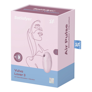 Dubbel Air Pulse Vibrator - 11 lägen, 10 vibrationer - Rosa