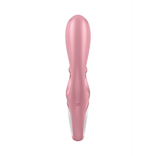 Appstyrd Kaninvibrator med Tungspets, Dubbel - Rosa