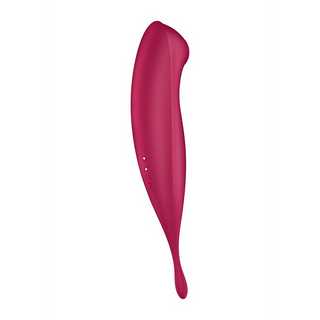 Röd Tippvibrator med Air-Pulse, App & Vibration