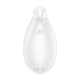 Vit Klitorisvibrator - 12 Vibrationer, Silikon
