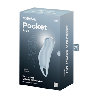 Pocket Pro 1 Blå - Dubbel Motor, Tryckvågor & Vibrationer