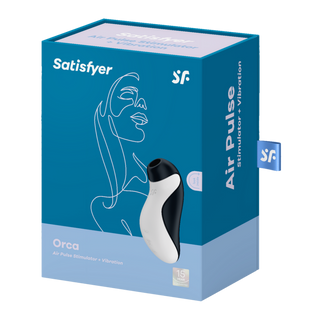 Lufttrycksvibrator Dubbel - Svart/Vit