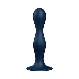 Mörkblå Viktad Dubbel Dildo - Anal/Vaginal Njuting