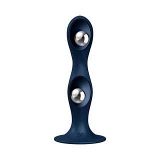 Mörkblå Viktad Dubbel Dildo - Anal/Vaginal Njuting