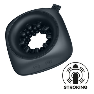 Svart Masturbator med 3 Motorer - Ring Stroker