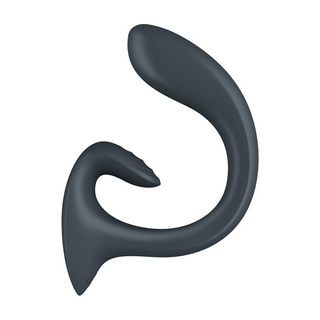 Mörkgrå Kaninvibrator, 12 Program, G-punkt & Klitoris, Silikon