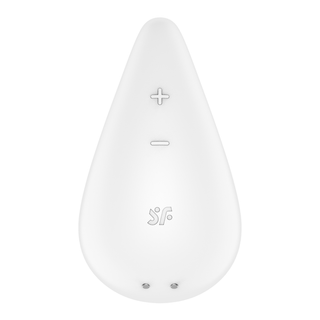 Vit Vibrator Dubbel Silikon, 12 Program, Vattentät