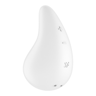 Vit Vibrator Dubbel Silikon, 12 Program, Vattentät