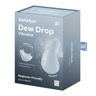 Blå Vibrator, 12 Program, Dubbel Silikon, Vattentät