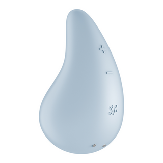 Blå Vibrator, 12 Program, Dubbel Silikon, Vattentät