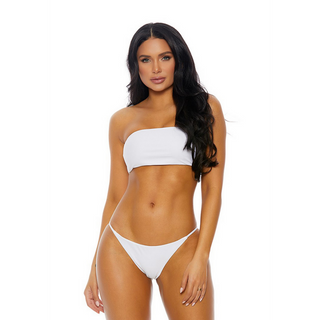 Bandeau Bikini Set med Stringtrosa - XL