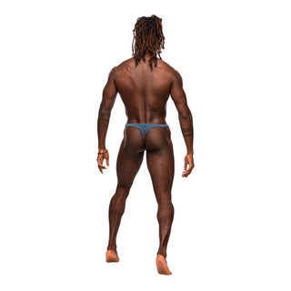 Blå V-string Trosa, S/M, Fuller Cut – Tanga med Ficka
