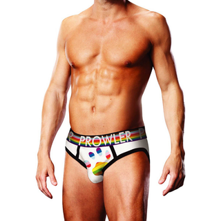 Vit Brief med Prideflagga - Storlek S