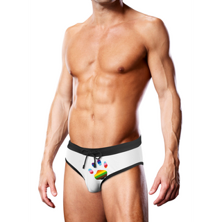 Badbyxa Vit Oversize - Paw Tryck
