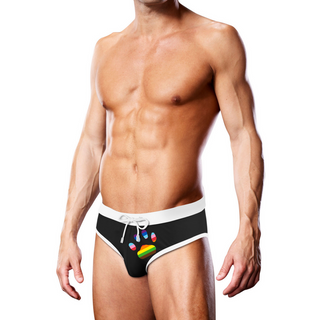 Badbyxa Svart Paw Pride - Bekväm & Figurnära => Svart Badbyxa Paw Pride - Figurnära & Bekväm